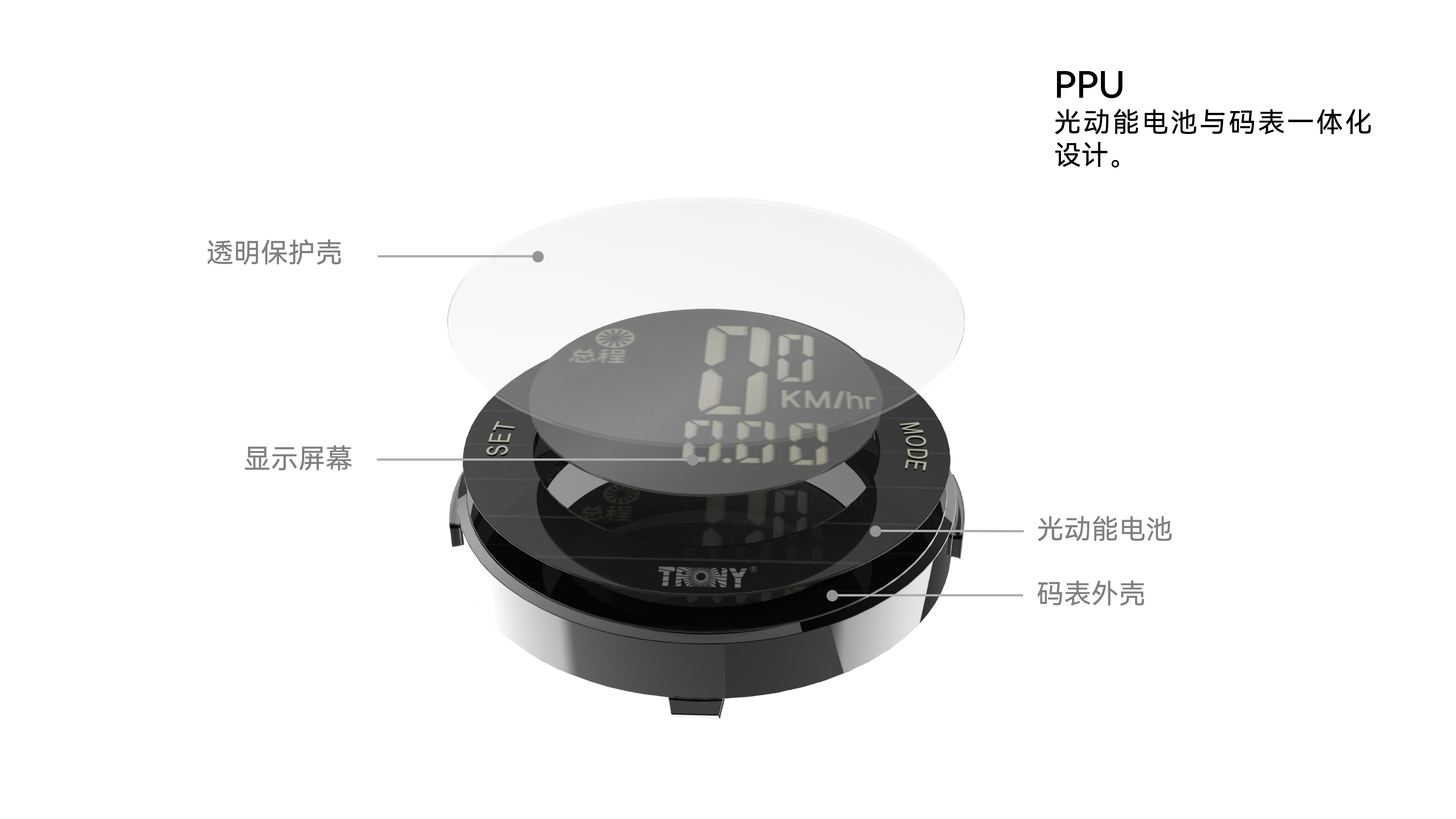 光动能自行车码表